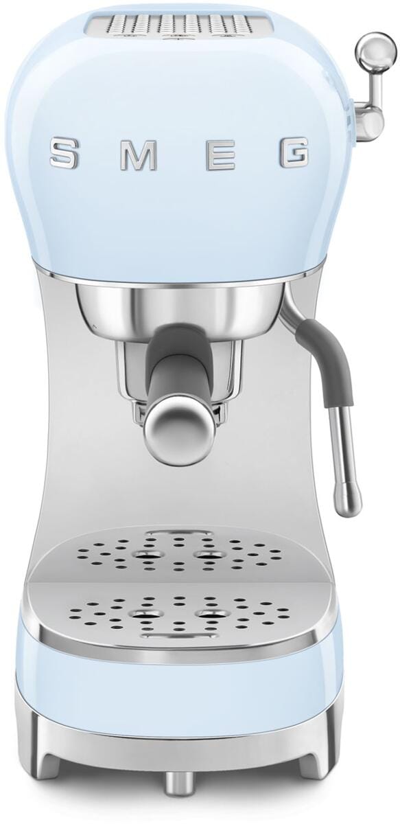 Smeg ECF02PBEU 50"s Style Espresso-Kaffeemaschine, Siebträger, 15 bar, Thermoblock-Heizsystem, Cappuccino-Dampffunktion, 1,1 l Wassertank, 1.350 W, Pa