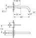 GROHE Atrio 2-Loch-Waschtischbatterie, Wandmontage, EcoJoy, chrom (19918003)