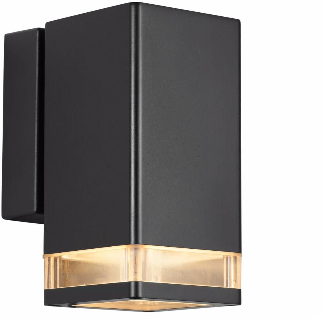 Nordlux Elm Single Wandleuchte, IP44, GU10, 20W, schwarz (45321003)