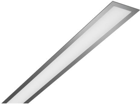 Brumberg BIRO40 2.0 Einbau-Profilleuchte, Länge 1.158 mm, Tiefe 110 mm, Breite 59 mm, 4.000K, 1915lm, direkt, silber (7428141016)