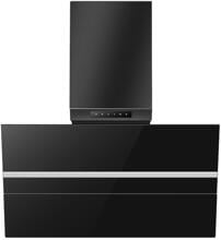 Wolkenstein WS49-90B Kopffreihaube, 90 cm breit, 513,6 m /h, LED Beleuchtung, 4 Leistungsstufen, schwarz