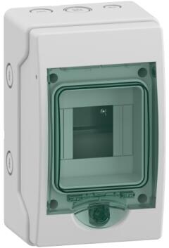 Schneider Electric Kaedra Mureva Enclosure Mini-Kleinverteiler, 4 TE, IP65, hellgrau (13441)