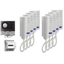TCS PAIH080/004 audio:pack für 8 Wohneinheiten, mit Einbaulautsprecher(ASI1200-0000), 8x Telefon(ISH3030-0140), Netzgerät /BVS20), Weiß
