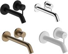 hansgrohe Tecturis S Einhebel-Waschtischarmatur Unterputz für Wandmontage wassersparend+, Messing, 4 l/min