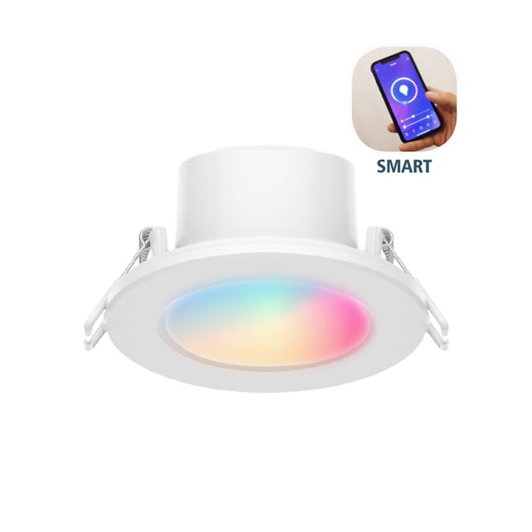 Leuchtek Smart-Einbaustrahler SPAS65-6W-RGBAW, 600lm, 2700-6500K, weiß (112273)