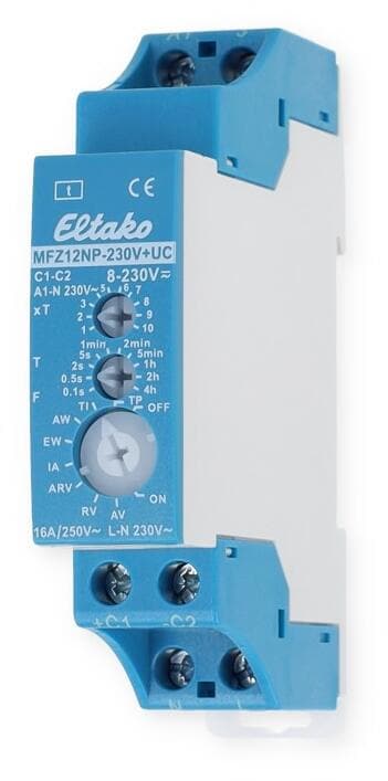 Eltako MFZ12NP-230V+UC, Analog einstellbares Multifunktions-Zeitrelais