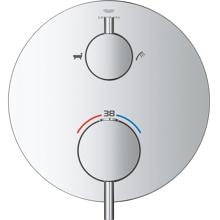 GROHE Atrio Thermostat-Wannenbatterie, integrierter 2-Wege-Umstellung, Fertigmontageset