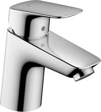hansgrohe Logis Einhebel-Waschtischarmatur 70 mit Metall Zugstangen-Ablaufgarnitur, Messing, 5 l/min, Chrom (71170000)