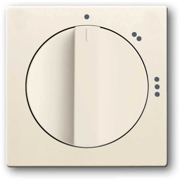 Busch-Jaeger 2542 DR/02-82 Zentralscheibe mit Drehgriff und Aufdruck, Solo, elfenbeinweiß (2CKA001710A3650)
