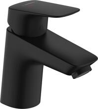 hansgrohe Logis Einhebel-Waschtischarmatur 70 CoolStart mit Zugstangen-Ablaufgarnitur, Messing, 5 l/min, Mattschwarz (71072670)