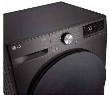 LG W4WR70E6YB 6/11kg Waschtrockner, 60 cm breit, 1400 U/Min,  Kindersicherung, WLAN, AI DD, Schaumerkennungsprogramm, Platinum Black  Elektroshop Wagner