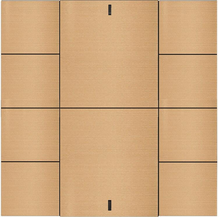 Interra iSwitch+ Raumsteuergerät, KNX, Wandmontage, 10 Tasten, Aluminium, Roségold (ITR340-0014)