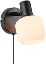 Nordlux Milford Mini Wandleuchte, E14, IP20, 220-240V, Metall, schwarz (2412631003)