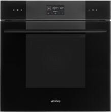 Smeg SO6102TB3 A+ Einbaubackofen, 60 cm breit, 68 L, MULTIFUNKTION, Black-Glas, schwarz