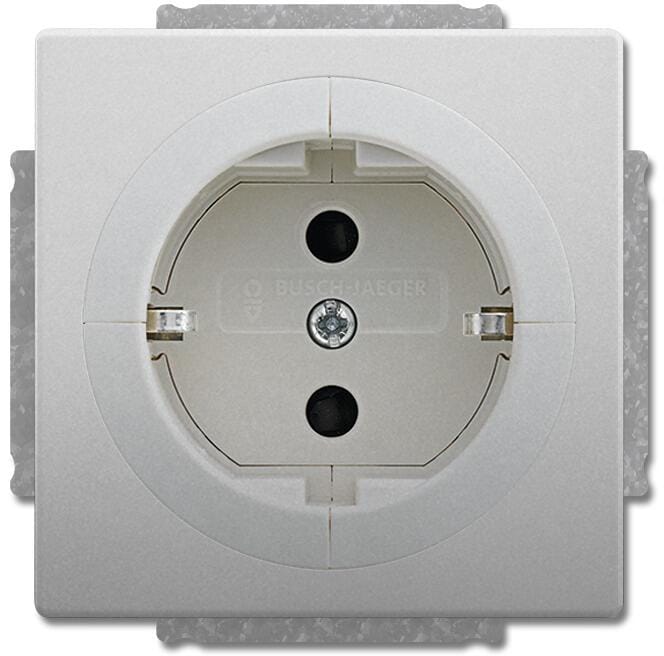 Busch-Jaeger 20 EUAB-866 Busch-Objektsteckdose, Pur Edelstahl, Safety+, edelstahl (2CKA002013A5408)