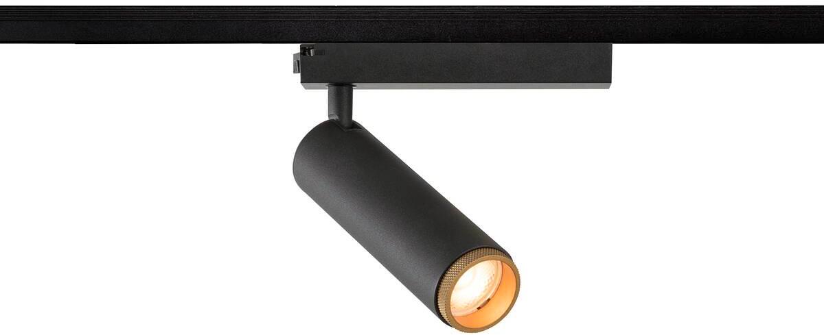 SLV GRIP! M Spot für 1-Phasen Hochvolt-Schienen-System, Ø4,3cm, 2700K, Phase, 20W, schwarz/gold (1008422)