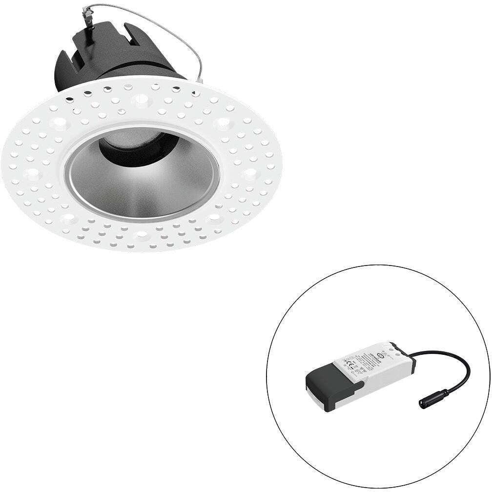 EVN SELECTO LED Deckeneinbau, rund, dreh-/schwenkbar, IP20, 220-240V/AC, 6W, 3000K, 700lm, inkl. Netzgerät, Phase, Reflektor silber/matt, 5.098,00cd,