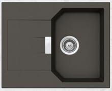 Schock Manhattan D-100XS-A Granitspüle mit Ablauffernbedienung, Cristalite, Einzelbecken, Asphalt (MAND100XSAGAS)
