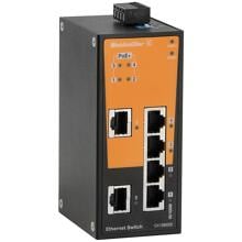 Weidmüller IE-SW-BL06-2TX-4POE Netzwerk-Switch, unmanaged PoE, Fast Ethernet, 2x RJ45 10/100BaseT(X), 4x RJ45 10/100 BaseT(X) PoE+, IP30 (1241380000)
