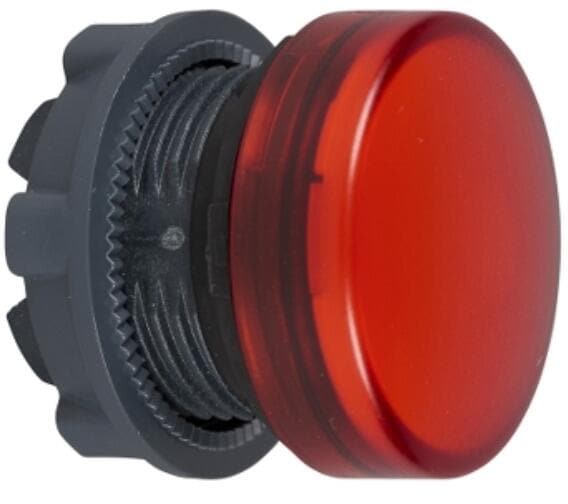 Schneider Electric ZB5AV04 Harmony XB5, Leuchtmelder, Frontelement, Kunststoff, 22mm, für Glühlampe BA9s, glatte Kalotte, rot