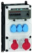 Bals VARIABOX Steckdosen-Kombination, abgesichert, 5-polig, IP44, grau (89091)