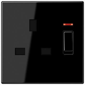 Jung LS3171KOSW Abschaltbare Steckdose, LS 990, LS design & LS plus, schwarz