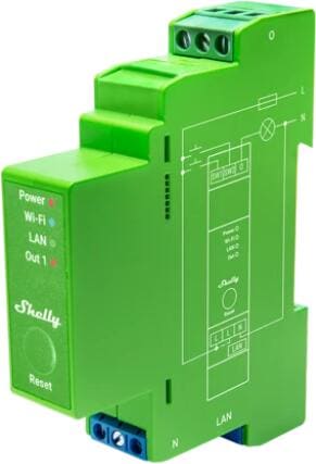 Shelly · Hutschiene · Pro Dimmer 1PM · LEDs & Glühbirnen · 1 Kanal Messfunktion Wlan Lan Bt