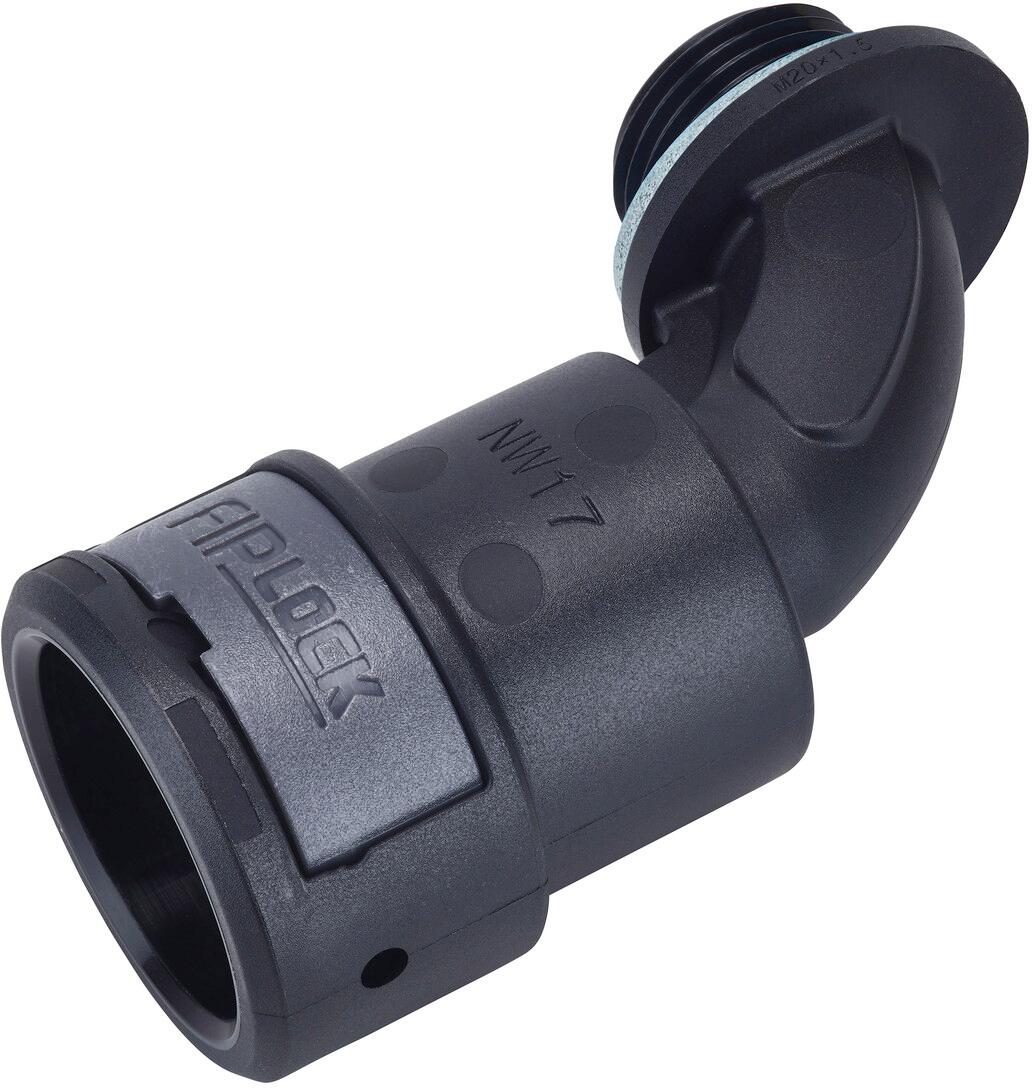 Fränkische AWPA-10M20PB Kunststoff-Verschraubung, M20 x 1,5, 11mm, 47mm, schwarz (4890711400), 10 Stck.