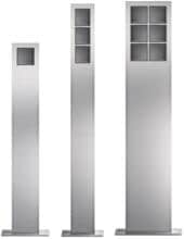 Hager modular Standsäule für Außentürstationen inklusive Befestigungsmaterial, Edelstahl matt 