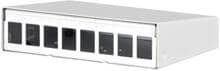 METZ CONNECT Keystone AP-Gehäuse 8 Port reinweiß, unbestückt ( 130861-0802KE )