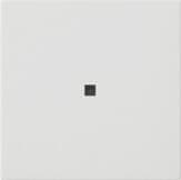 Gira 537127 Wippe 1fach unbedruckt mit Kontrollfenster System 55, Reinweiß Seidenmatt