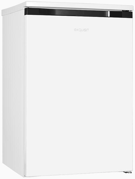 Exquisit KS16-4-051C Standkühlschrank, mit Gefrierfach, 55 cm breit, 107 L, Griffmulde, weiß