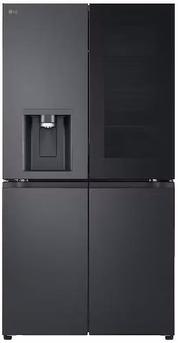 LG GMK961EV3E Stand Side-by-Side Kombination Multidoor, 91,4 cm breit, NoFrost, Wasserspender, Wassertank, WLAN, Essence Black Steel