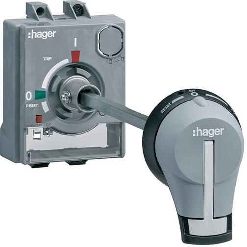 Hager HXS031H Drehantrieb zum Türeinbau, Achslänge 200mm P160, verriegelbar