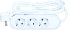 Bachmann 388.270 Tischsteckdose, 3-fach, weiß