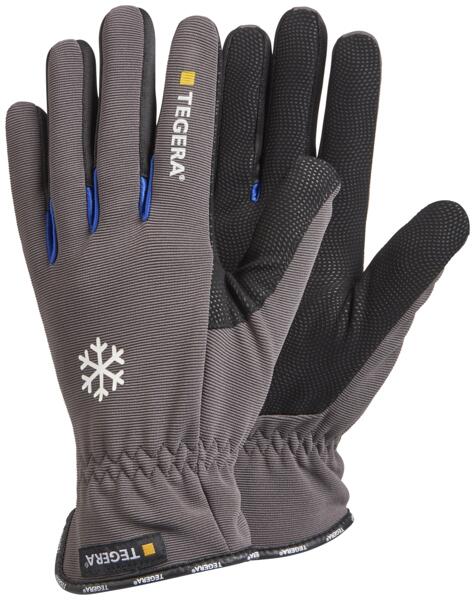Ejendals AB Tegera 417 Qualitätshandschuh mit perfektem Sitz, Synthetikleder, Größe 9, schwarz grau (417-9)