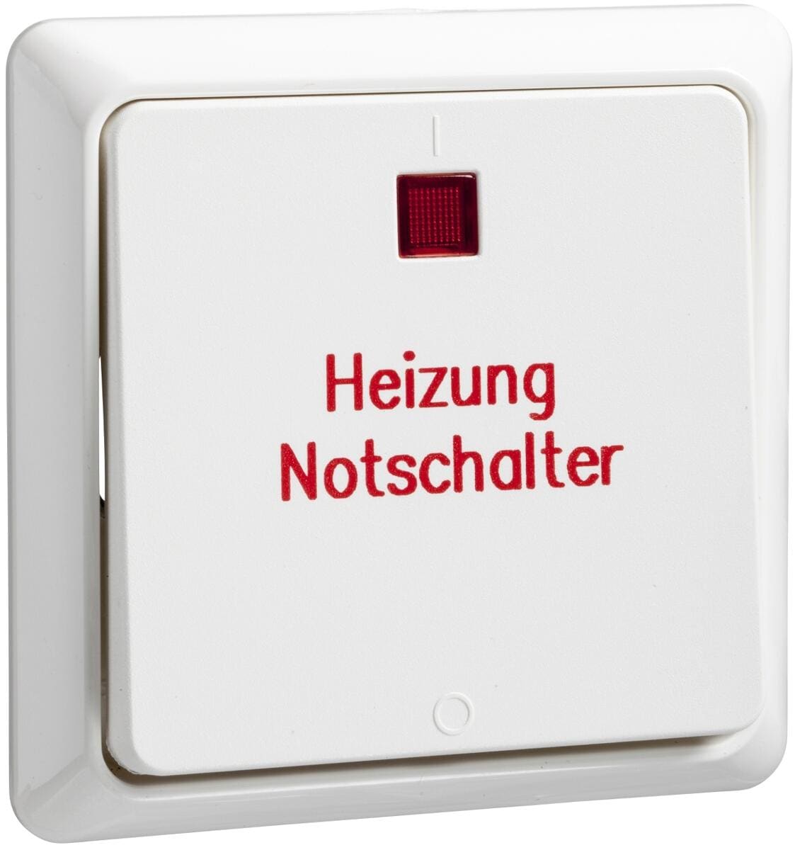 Elso 251224 Kontroll-Ausschalter 2polig beleucht Heizung 16A, Renovierung komplett Schraubklemme, reinweiß