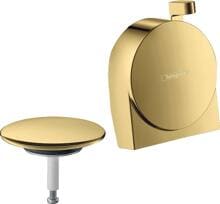 hansgrohe Exafill S Fertigset Wanneneinlauf, Ablauf- und Überlaufgarnitur, 19 l/min, Polished Gold Optic, (58117990)