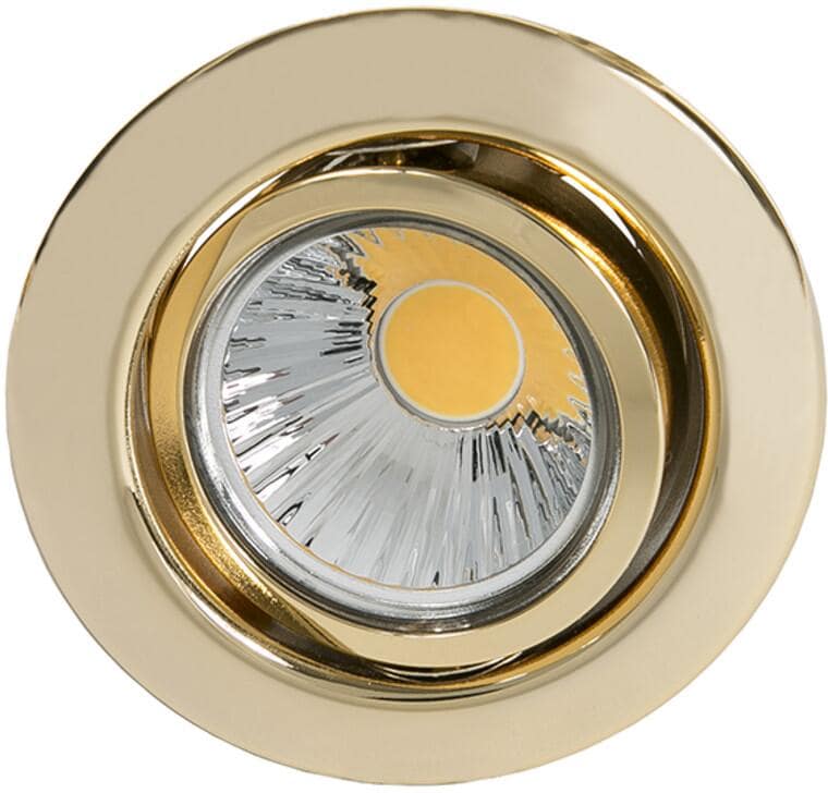CLE ELD/Halogen Downlight Einbauleuchte – Max. 50W, Chrom, Kippbar, Für GY6.53 Sockel, IP40