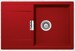 Schock Mono D-100-U Granitspüle mit Ablauffernbedienung, Cristadur, reversibel, Holzschneidbrett, rouge (MOND100UROU)