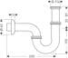 hansgrohe Röhrensiphon Standardmodell, Chrom, (53002000)