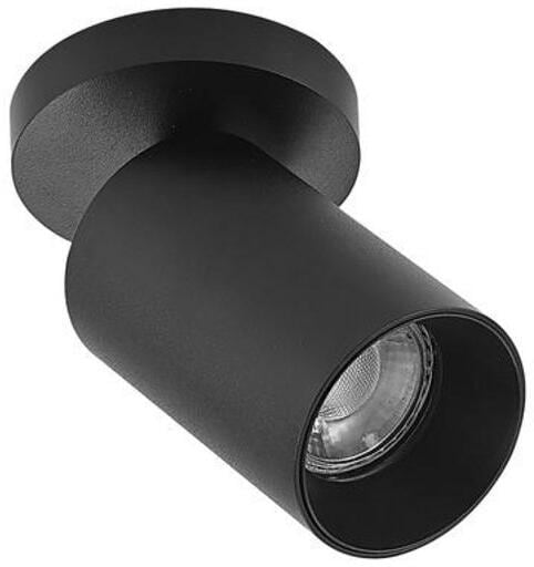 Brumberg TAGES Decken-Anbauleuchte für GU10-LED-Retrofit-Lampe, Metallgehäuse, Metallschirm, 1-fach, schwarz struktur (57121180)