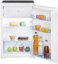 Bomann KSE 7810 Einbau Kühlschrank mit Gefrierfach, Nischenhöhe 88 cm, 54 cm breit, 118 Liter, Schlepptürtechnik, Innenraumbeleuchtung, weiß