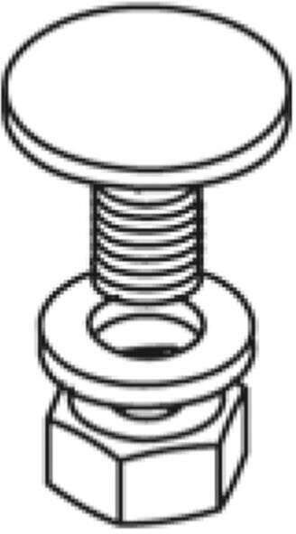 Legrand 616007 Befestigungsset, M8x20, Flachrundschraube+Scheibe, tauchfeuerverzinkt