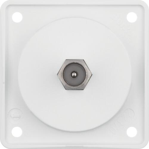 Berker 945812502 Antennen-Verbinderdose, TV, Integro Modul-Einsätze, Integro Flow, polarweiß matt