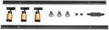 SLV PURI 2.0 Triple Track Set für 1-Phasen-Hochvolt-Schienensystem, 3 Sports, 2 Schienen und Zubehör, GU10, schwarz/gold (1008904)
