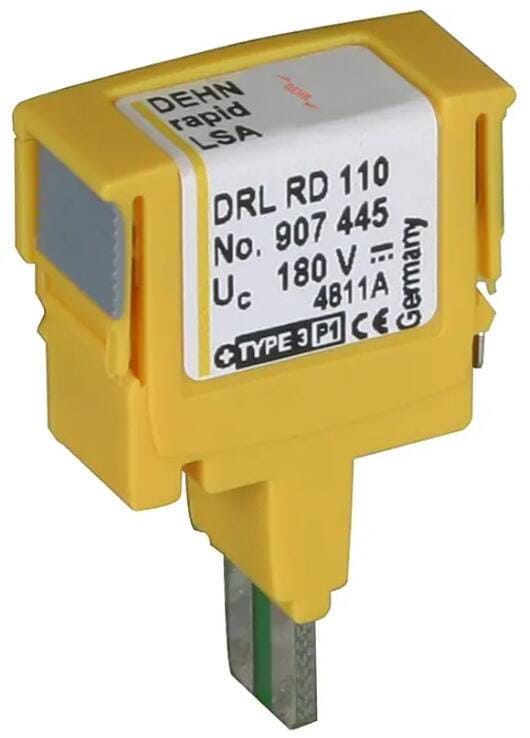 Dehn DRL RD 110 DEHNrapid Überspannungsableiter LSA Schutzstecker für 1 Doppelader Un, 110V (907445)