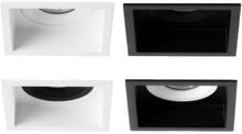 Brumberg M1 Einbaugehäuse, quadratisch, vertieft, mit Modulhalterung bündig, schwenkbar, max. 1x13W, ohne LED-Modul, Aluminium