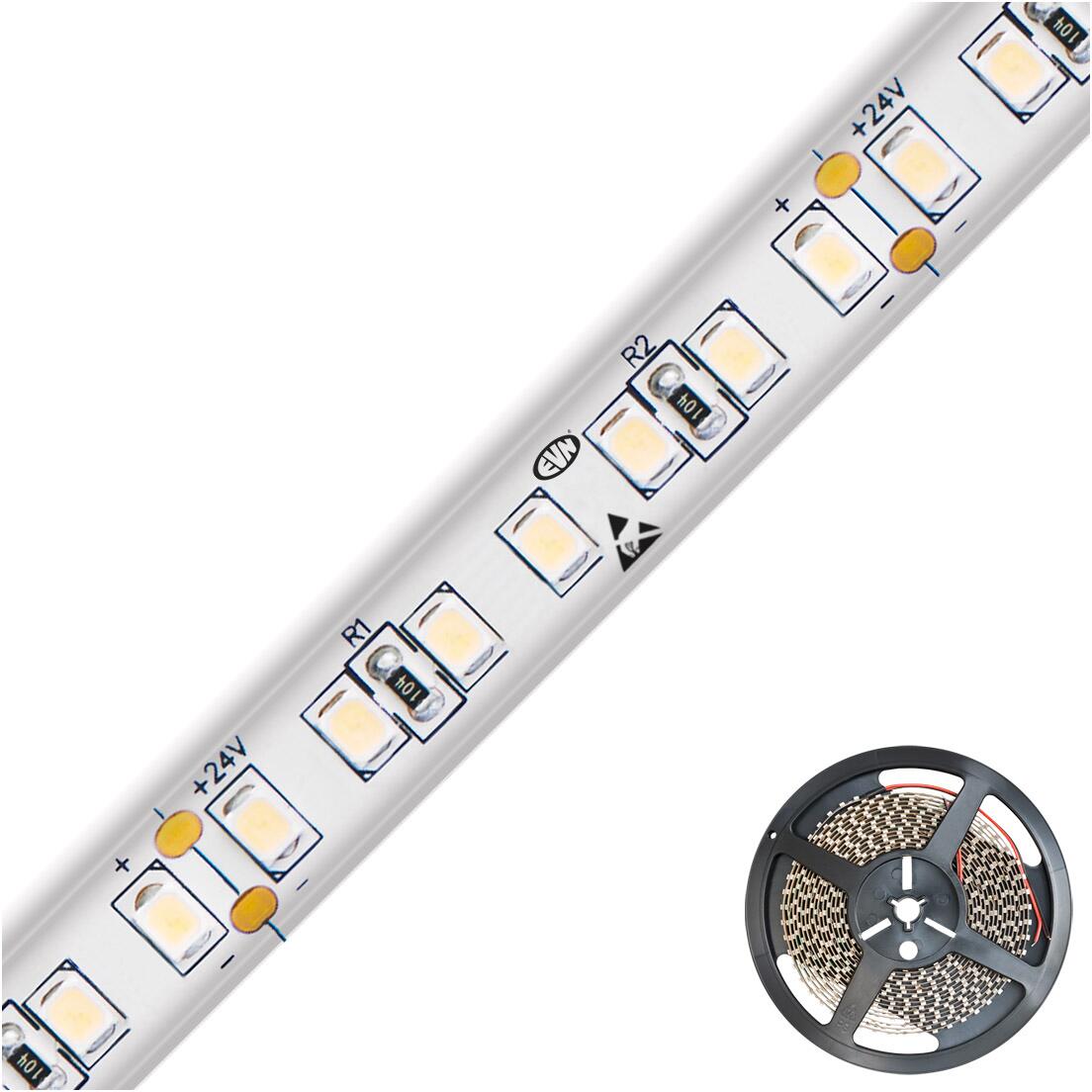 EVN LED-Strip, IP67, 48V/DC, 4,8W/m, 524lm/m, 130LED/m, 2700K, IC-Chips, CRI97, 5m-Rolle (IC6748652827)