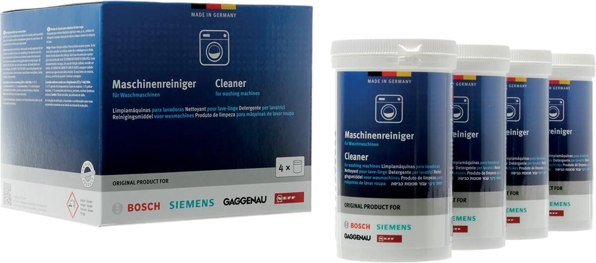 Bosch Siemens 00312518 Maschinenreiniger Vorteilspack: 4x Waschmaschinenreiniger Nachfolgeprodukt von 00311928